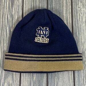 Notre Dame Irish Men Beanie Hat Officially Licensed Blue Gold Football NCAA OSFA